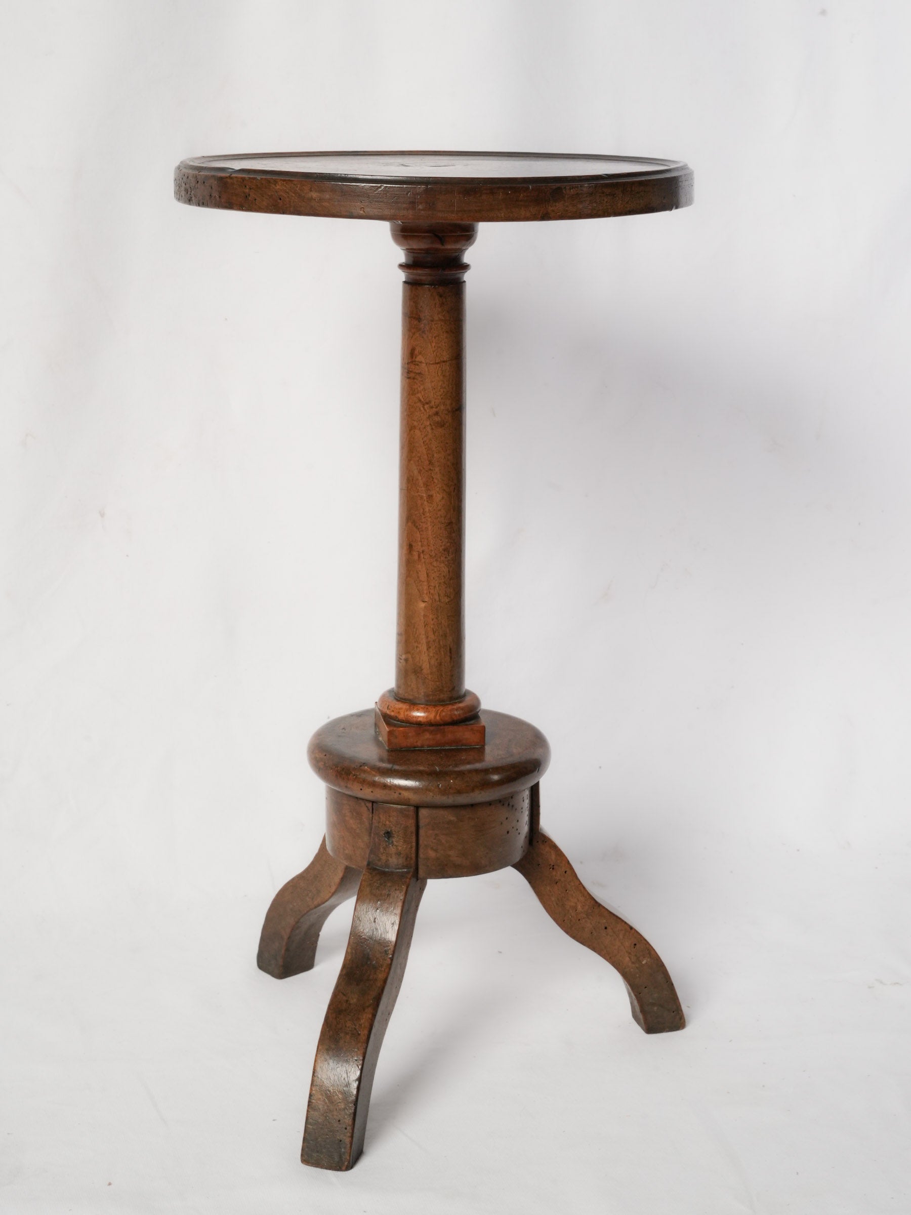 Small French Walnut Tripod Guéridon, 19th Century - 23¾" x 13"