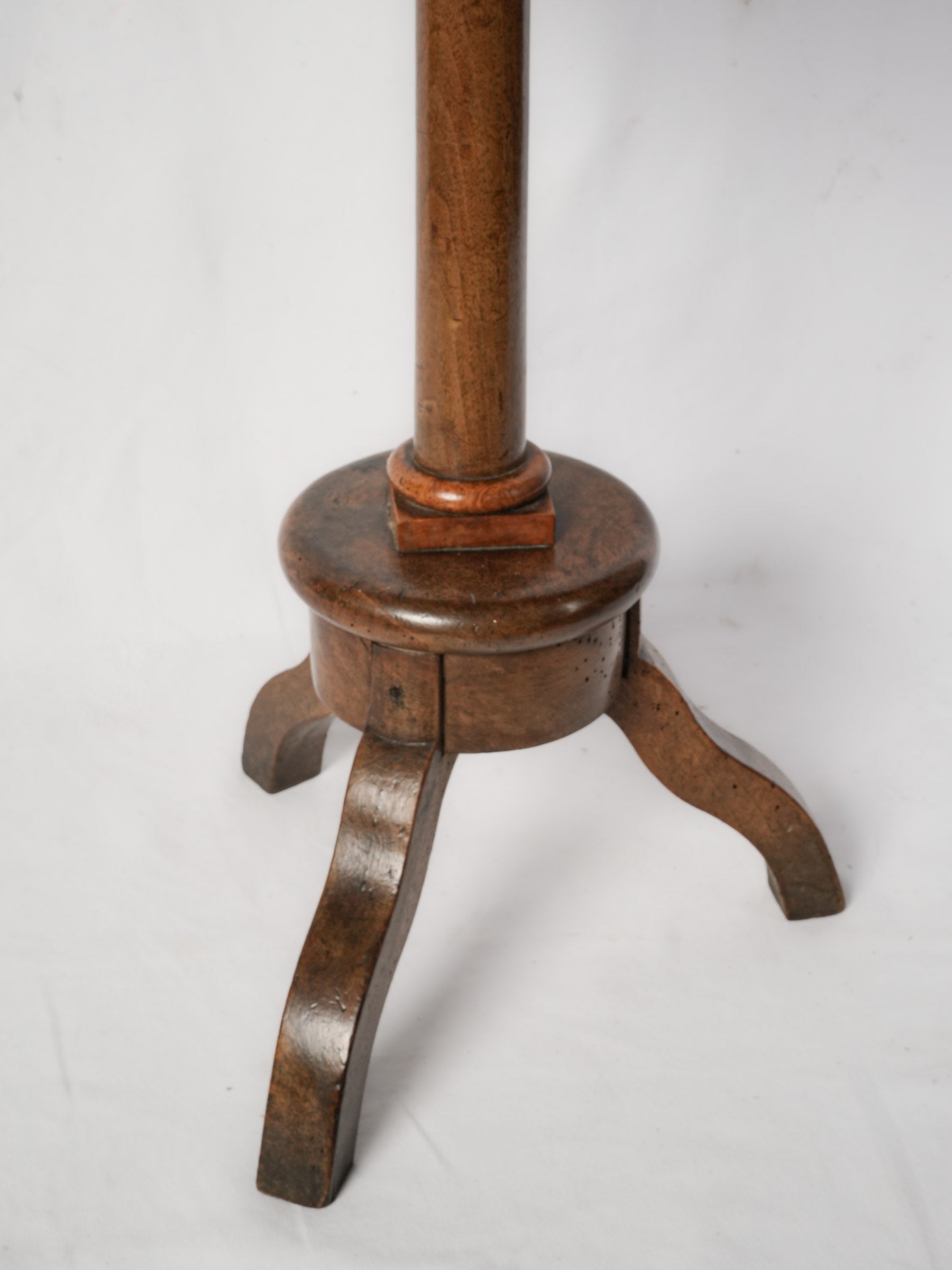 Small French Walnut Tripod Guéridon, 19th Century - 23¾" x 13"