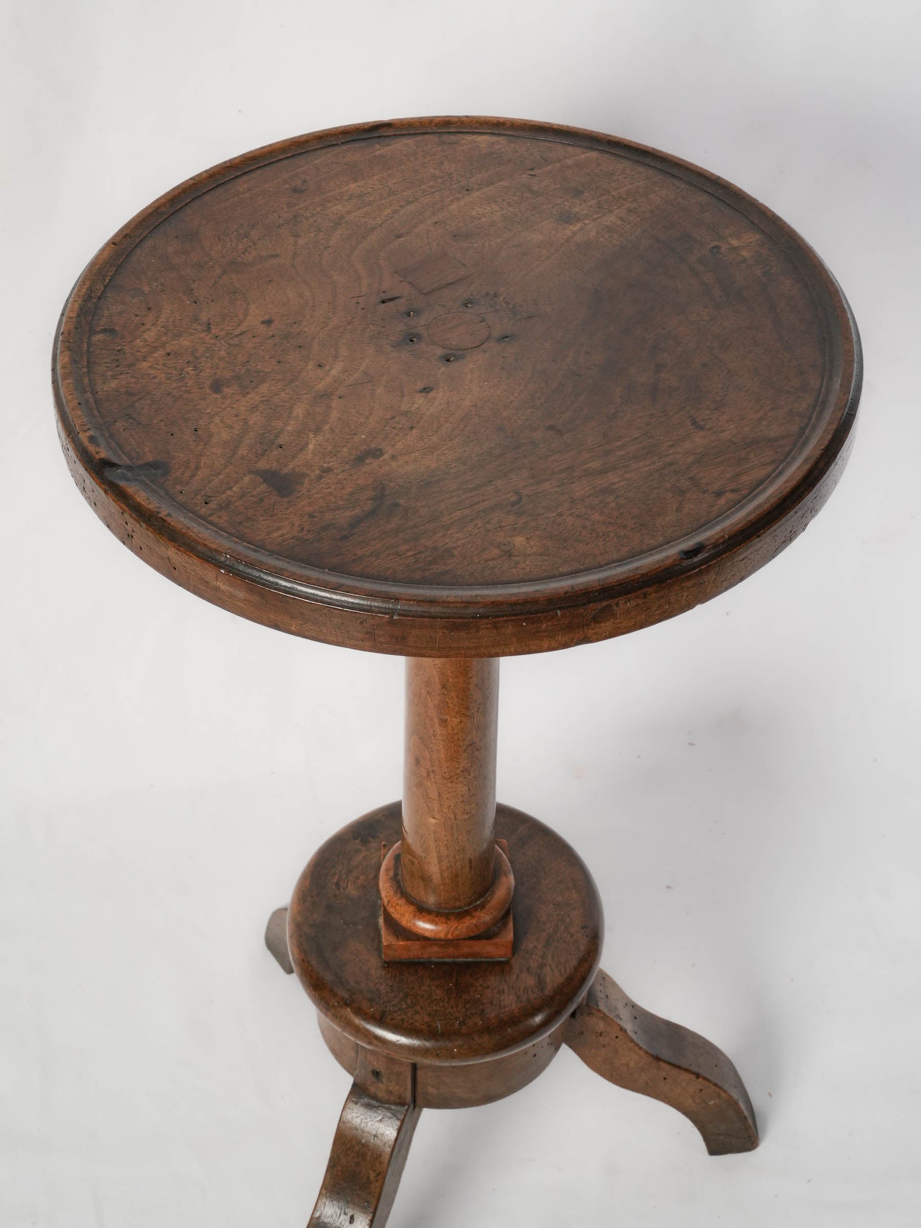 Small French Walnut Tripod Guéridon, 19th Century - 23¾" x 13"