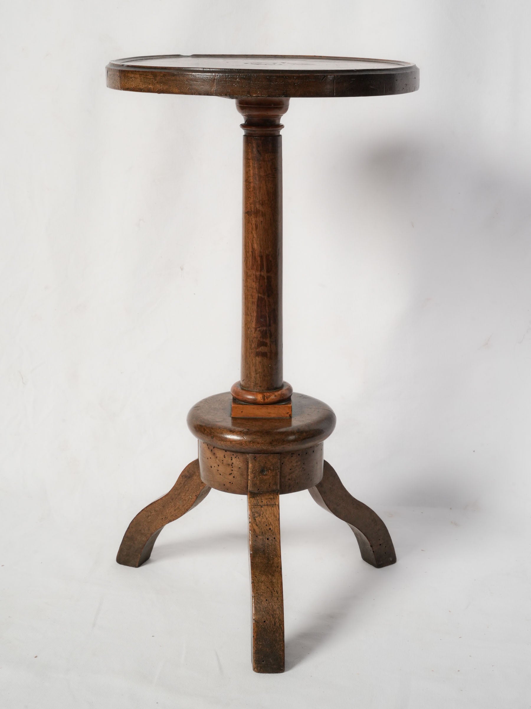 Small French Walnut Tripod Guéridon, 19th Century - 23¾" x 13"