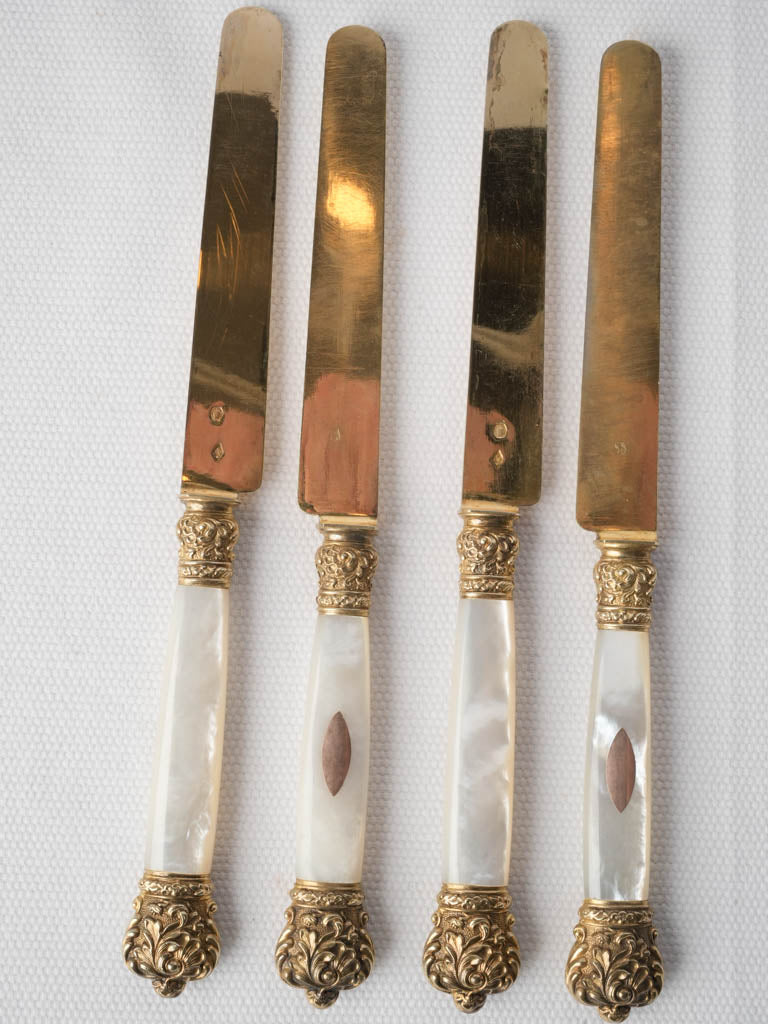 Jewel-like vermeil French cutlery set
