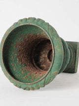 Small antique French Medici urn w/ green patina 13½"
