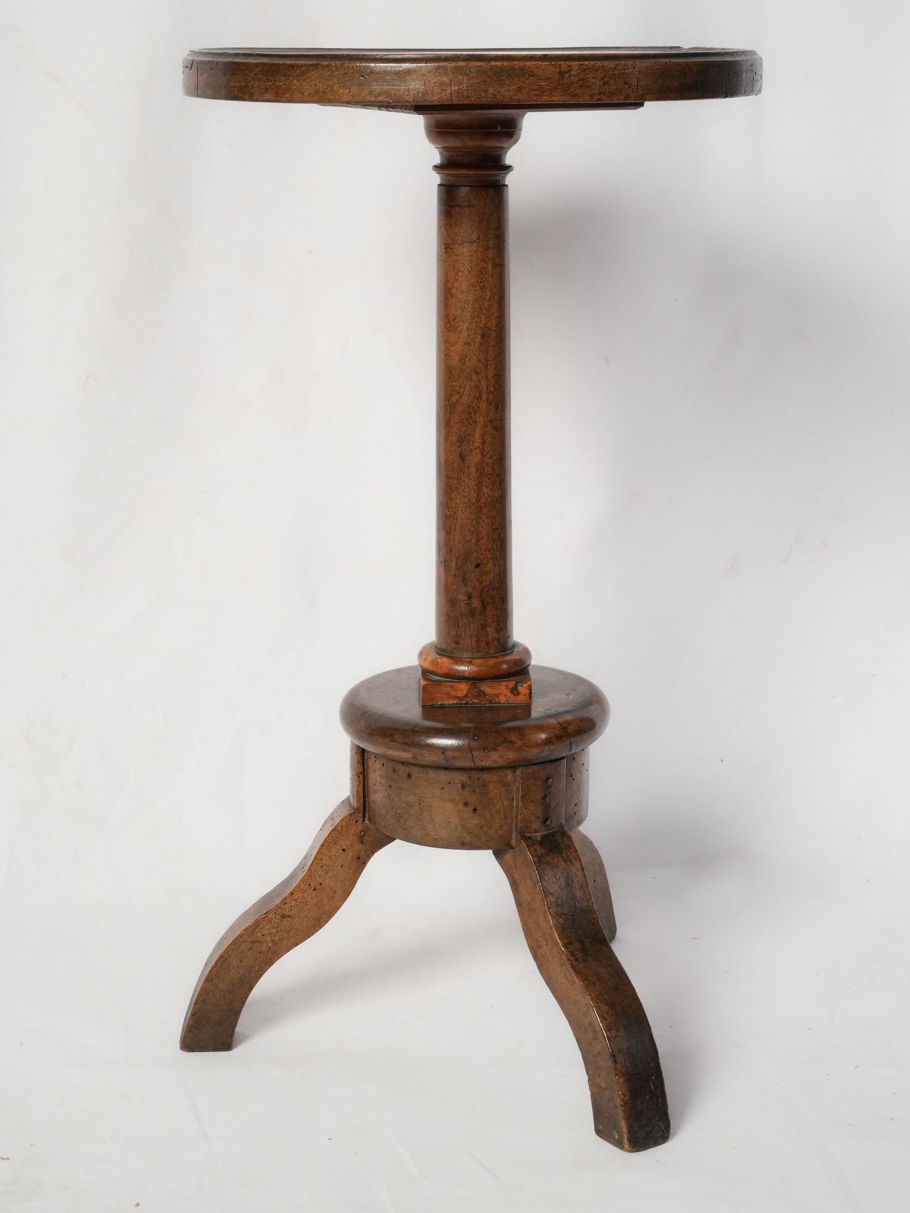 Small French Walnut Tripod Guéridon, 19th Century - 23¾" x 13"