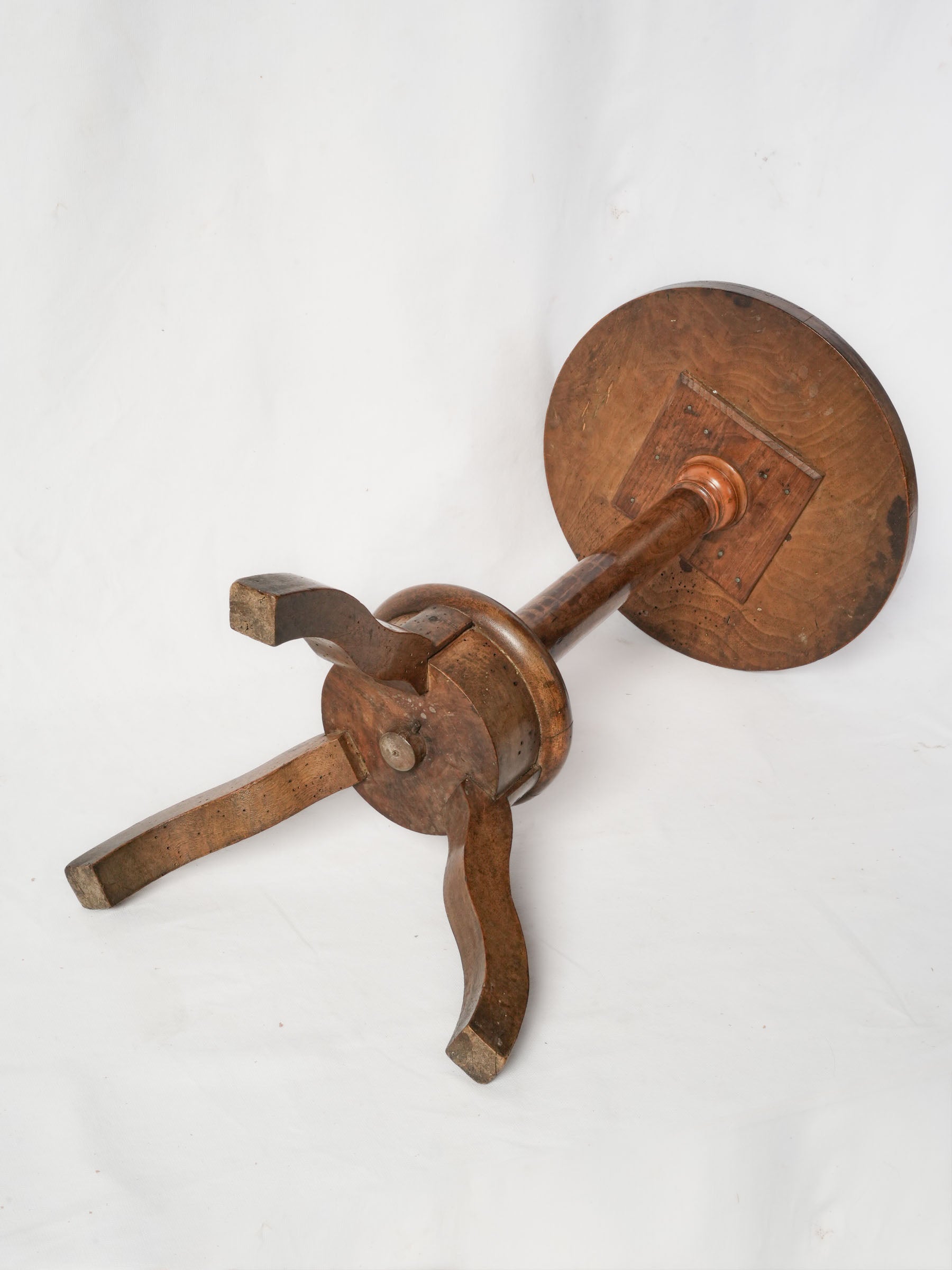Small French Walnut Tripod Guéridon, 19th Century - 23¾" x 13"