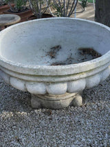 Aged cast stone decorative planters