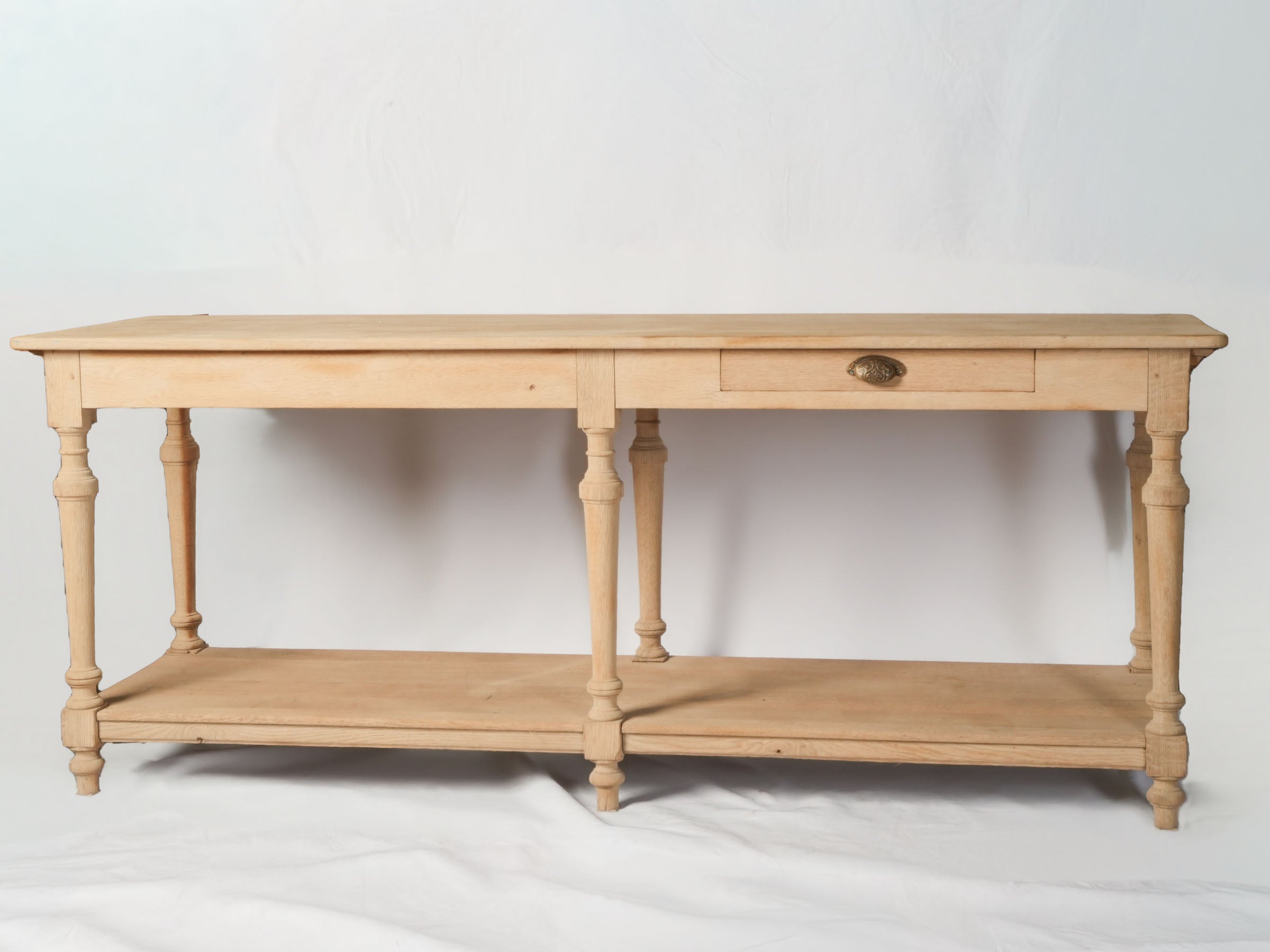 Early 20th-Century French Oak Draper’s Table - 79¼" x 23¾"