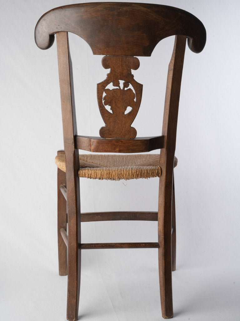 Antique Provençal Rush Seat Chair - 35½"