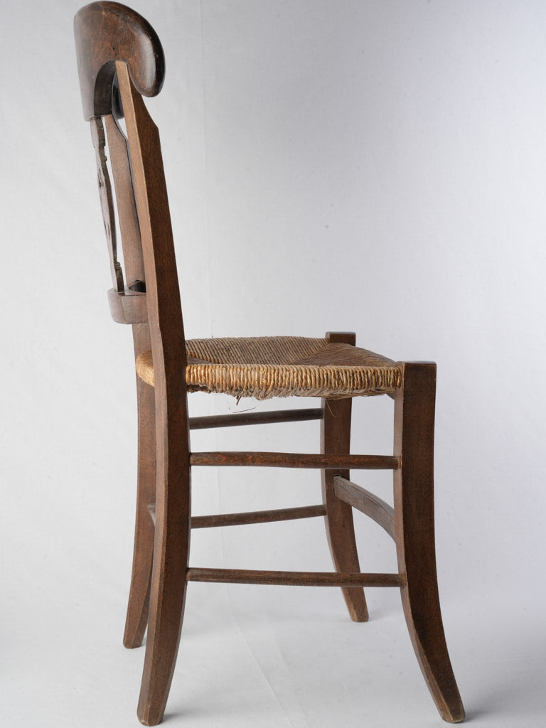 Antique Provençal Rush Seat Chair - 35½"
