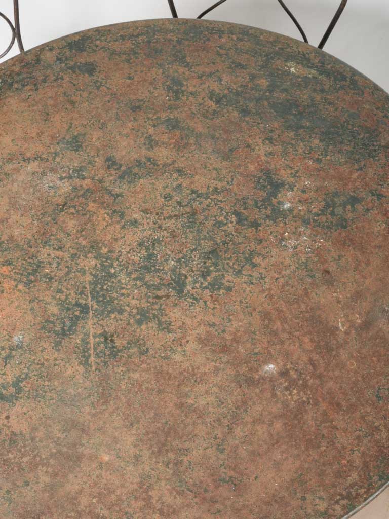 Classic weathered French patio table