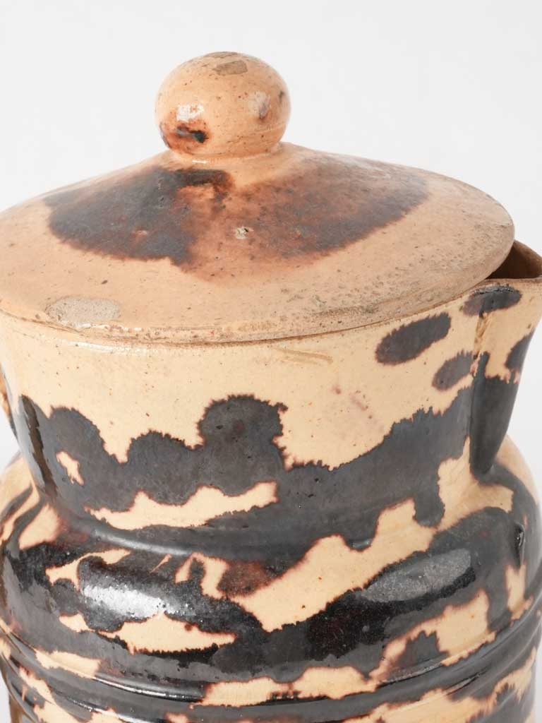 Rare late 19th century coffee pot from Dieulefit 10¼"