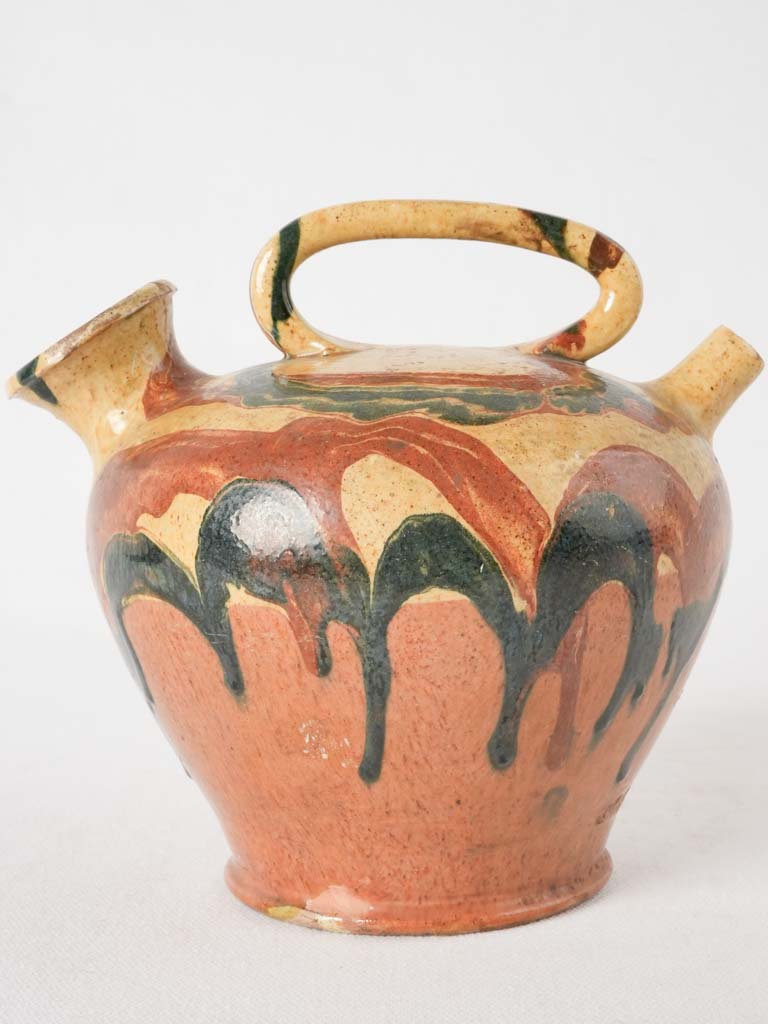 Late 19th century Kanti pot - Jaspé glaze 7"