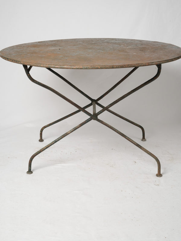 Antique patinated French garden table