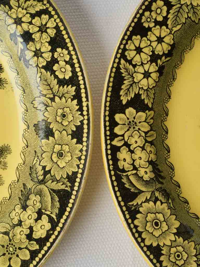 Romantic yellow decorative faience  