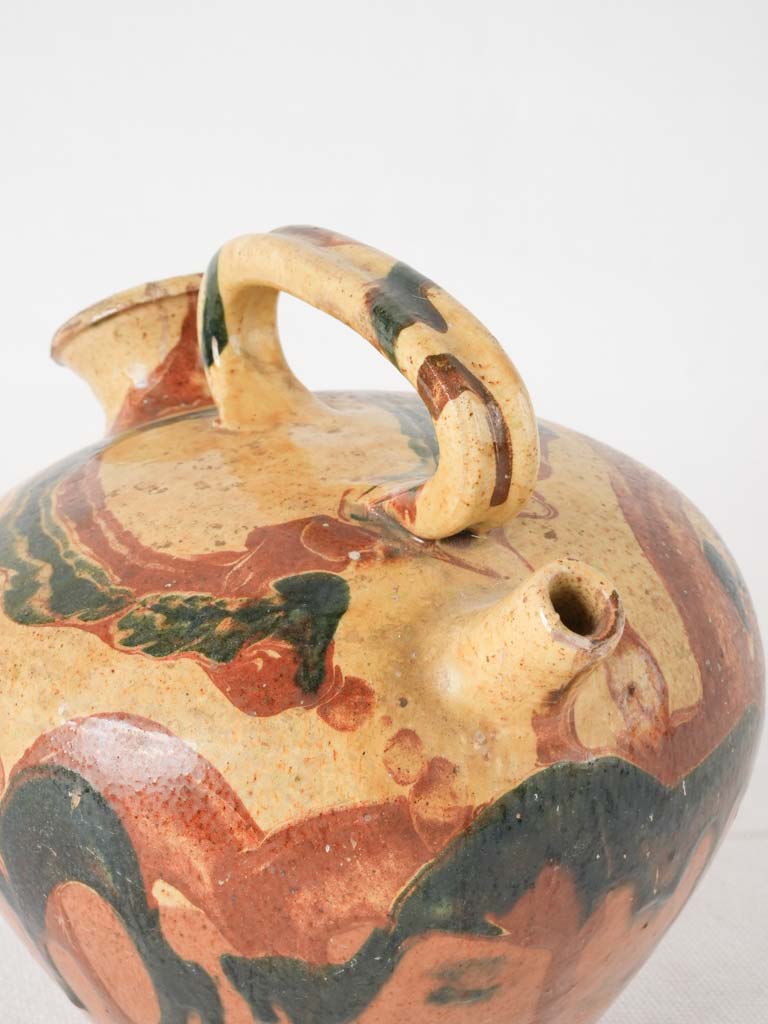 Late 19th century Kanti pot - Jaspé glaze 7"
