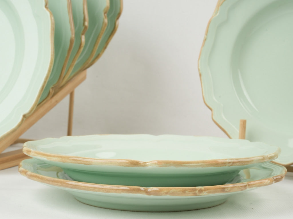 Historic, handcrafted Dieulefit dinnerware ensemble