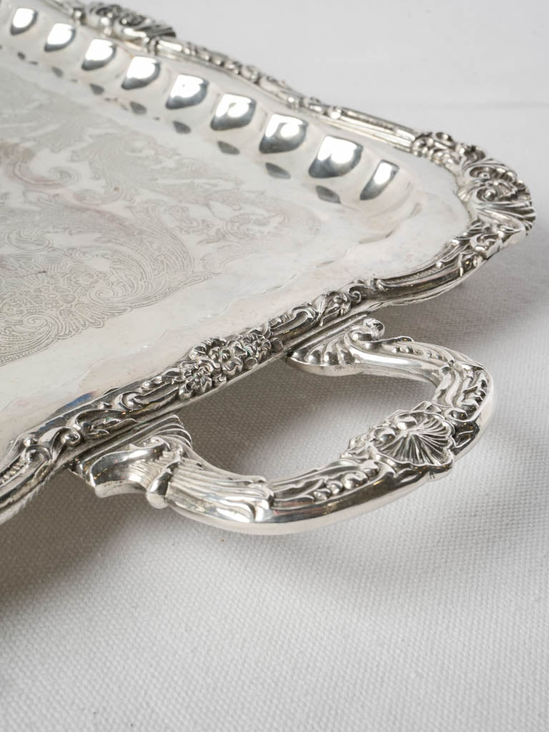 Sophisticated handle-adorned tray