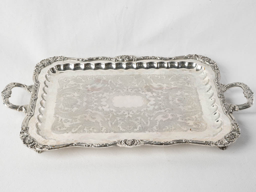 Intricate scrollwork serving tray