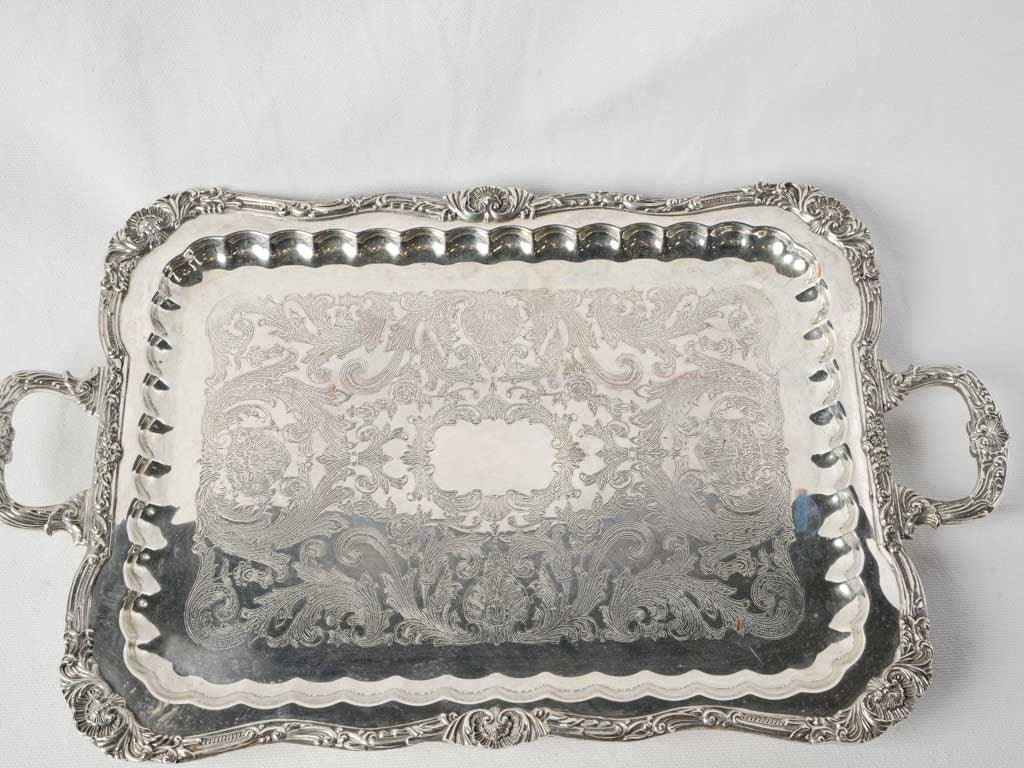 Re-silvered lustrous French tray