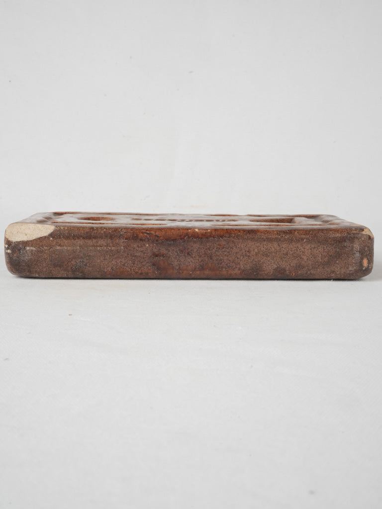 Vintage Provençal bedwarming terracotta
