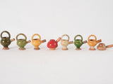 Collection of eight vintage bird whistles 3¼"