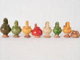 Collection of eight vintage bird whistles 3¼"