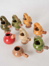 Collection of eight vintage bird whistles 3¼"