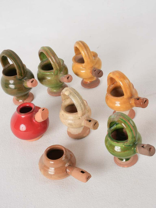 Antique colorful ceramic bird whistles