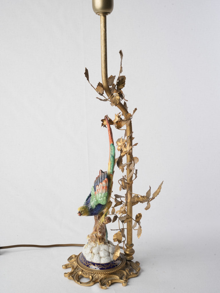 Exquisite Early 20th-Century Sèvres Porcelain “Bird of Paradise” Table Lamp - 27½"