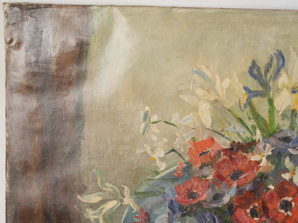 Early 20th Century Still Life w/ Radiant Floral Bouquet - 32" x 39½"