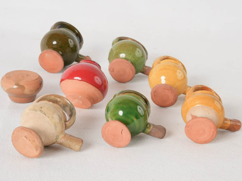 Collection of eight vintage bird whistles 3¼"
