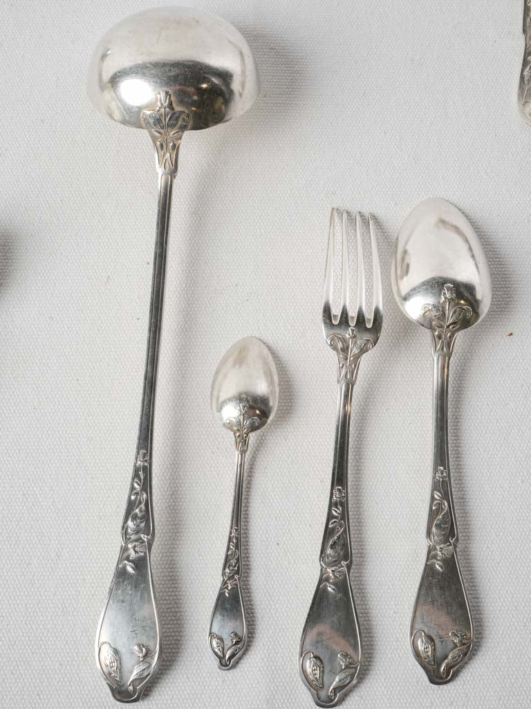 Sophisticated silver-plated flatware pieces  