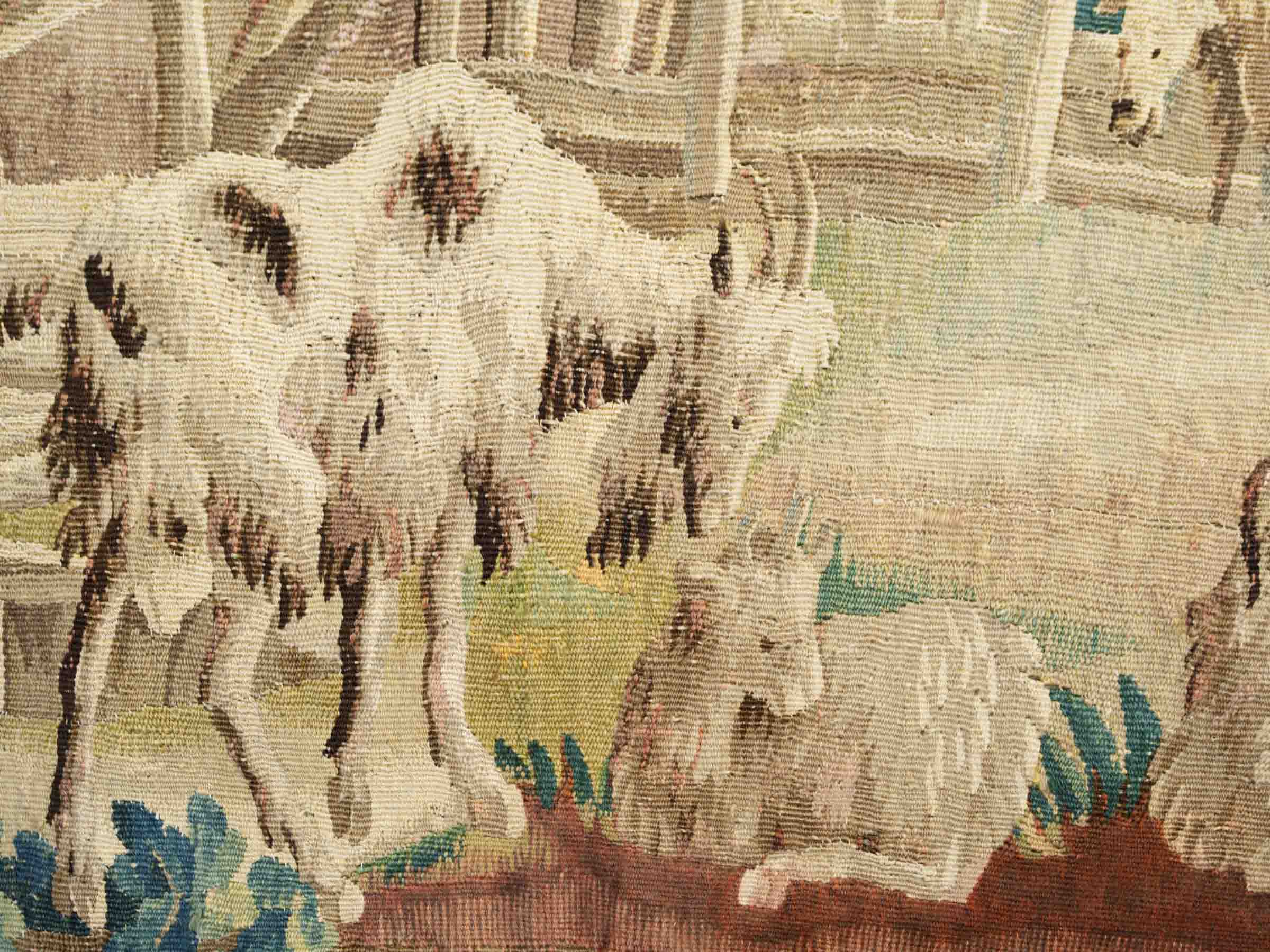 Very Large 18th-Century French Aubusson Wool and Silk Tapestry, Le Moulin de Charenton