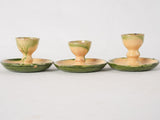 3 antique French egg cups - Dieulefit 2¾"
