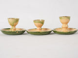 3 antique French egg cups - Dieulefit 2¾"