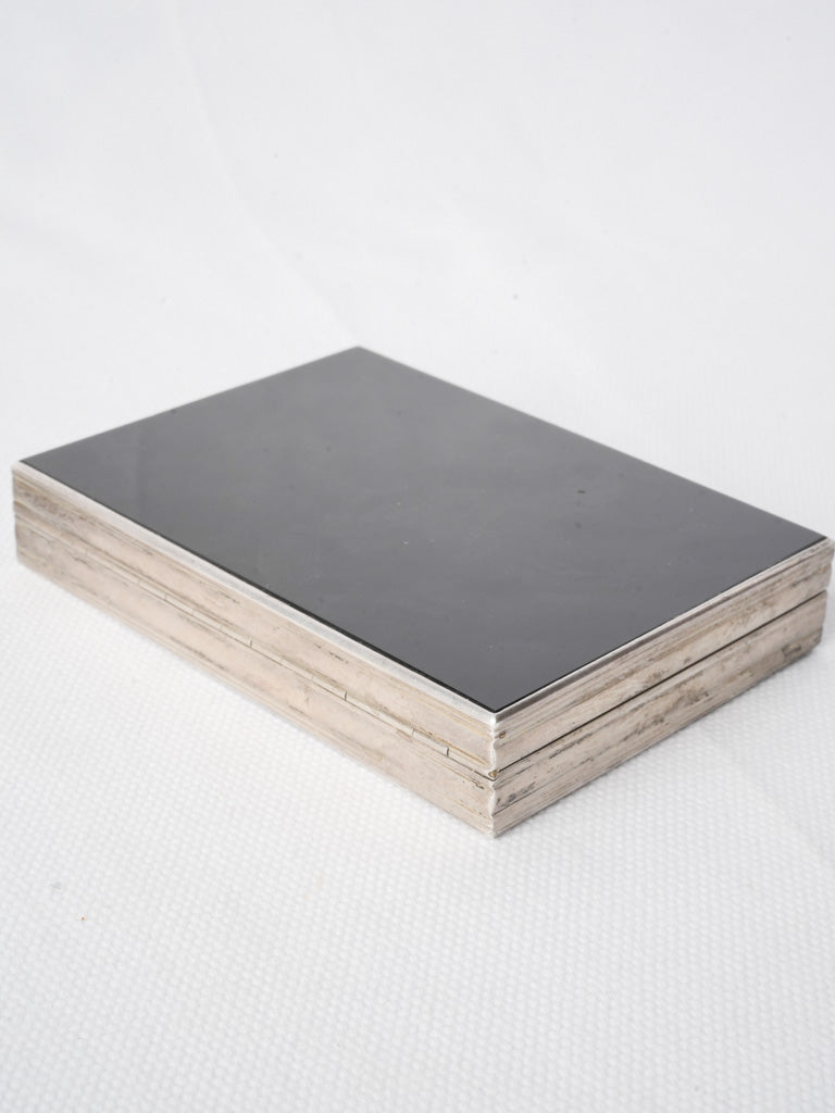 Glossy black lacquered minaudière