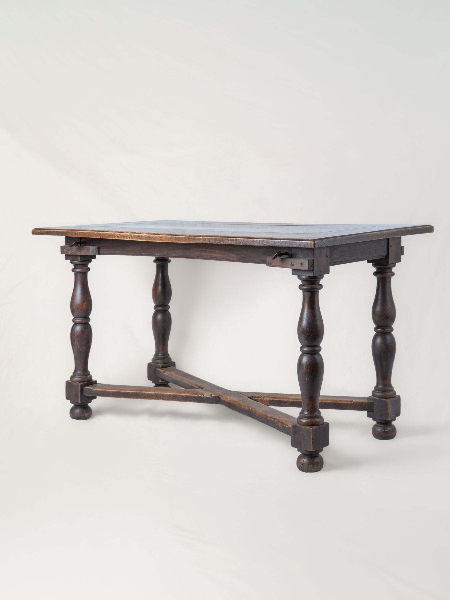 Early-20th-Century French Country Walnut Console Table - 51¼"