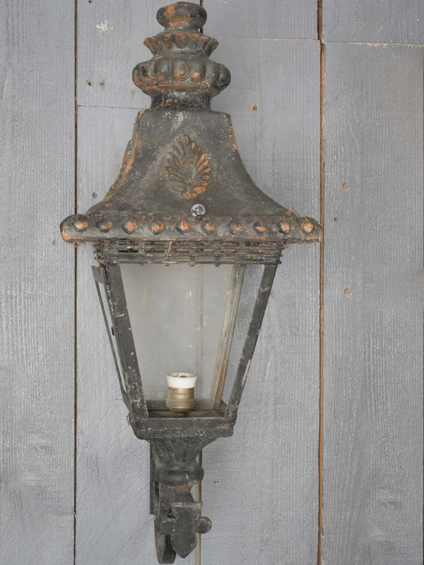 1950s French outdoor wall lantern w/ bracket