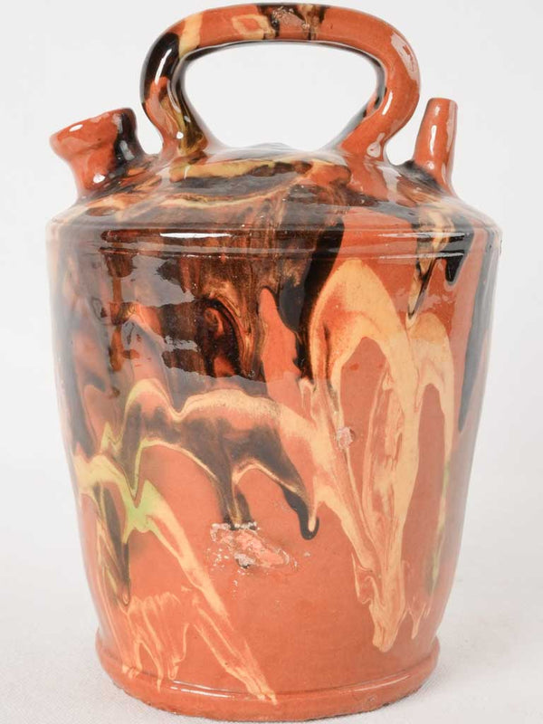 Vintage glazed ceramic Cantir vase