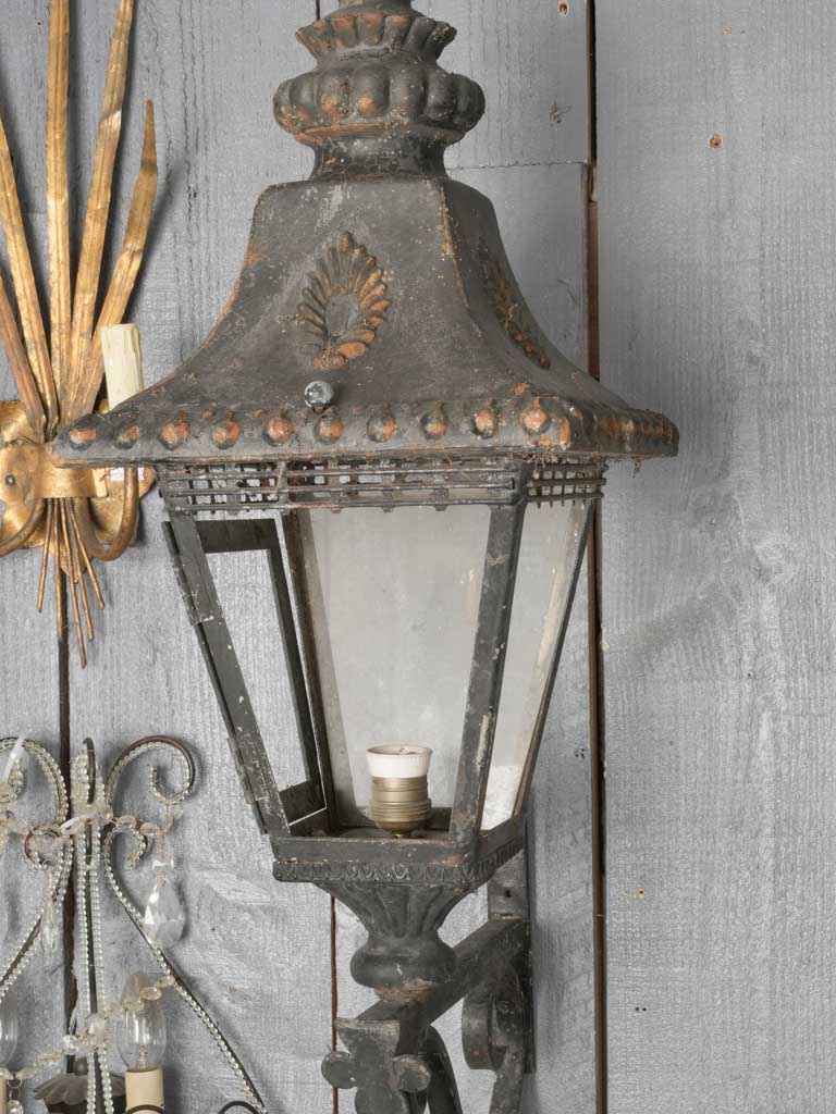 Classic aged metal outdoor lantern