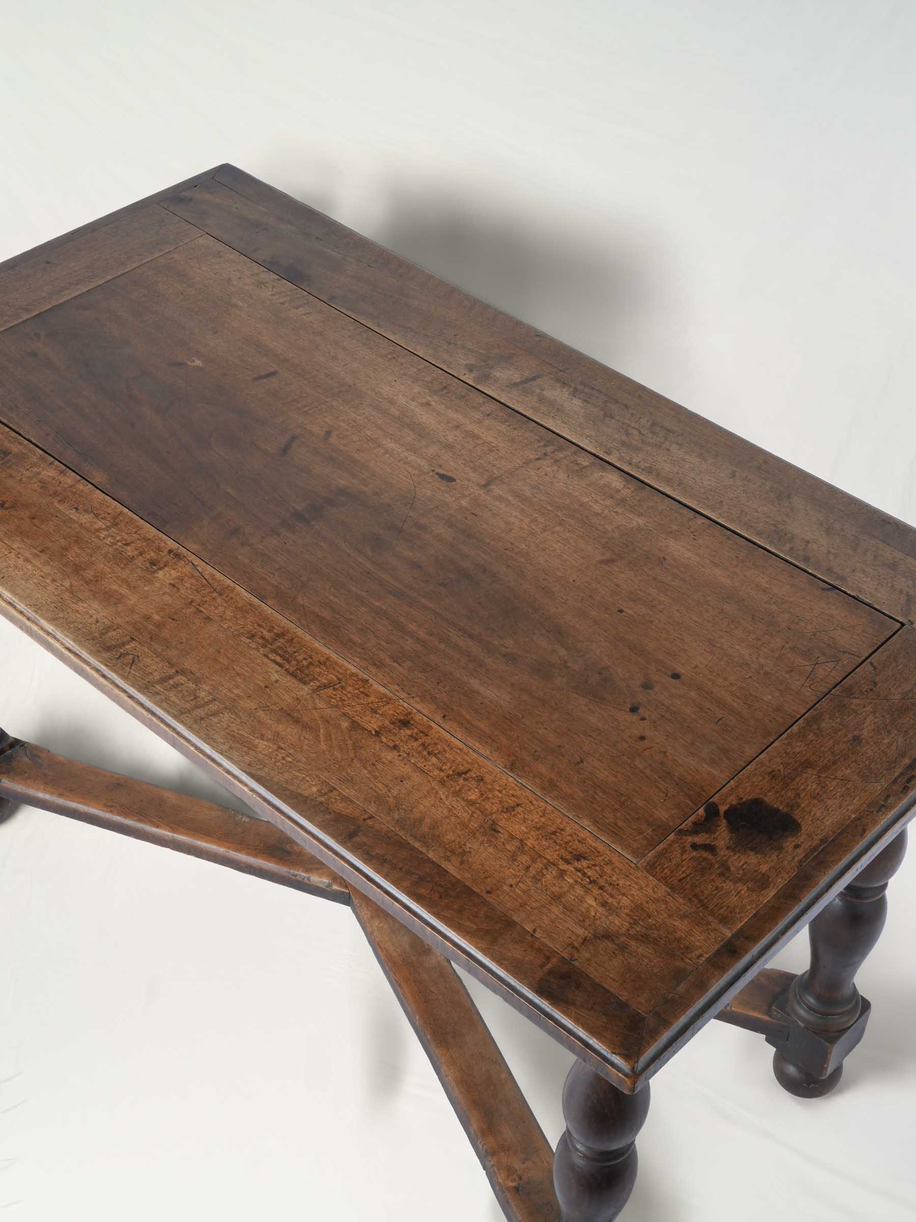 Early-20th-Century French Country Walnut Console Table - 51¼"