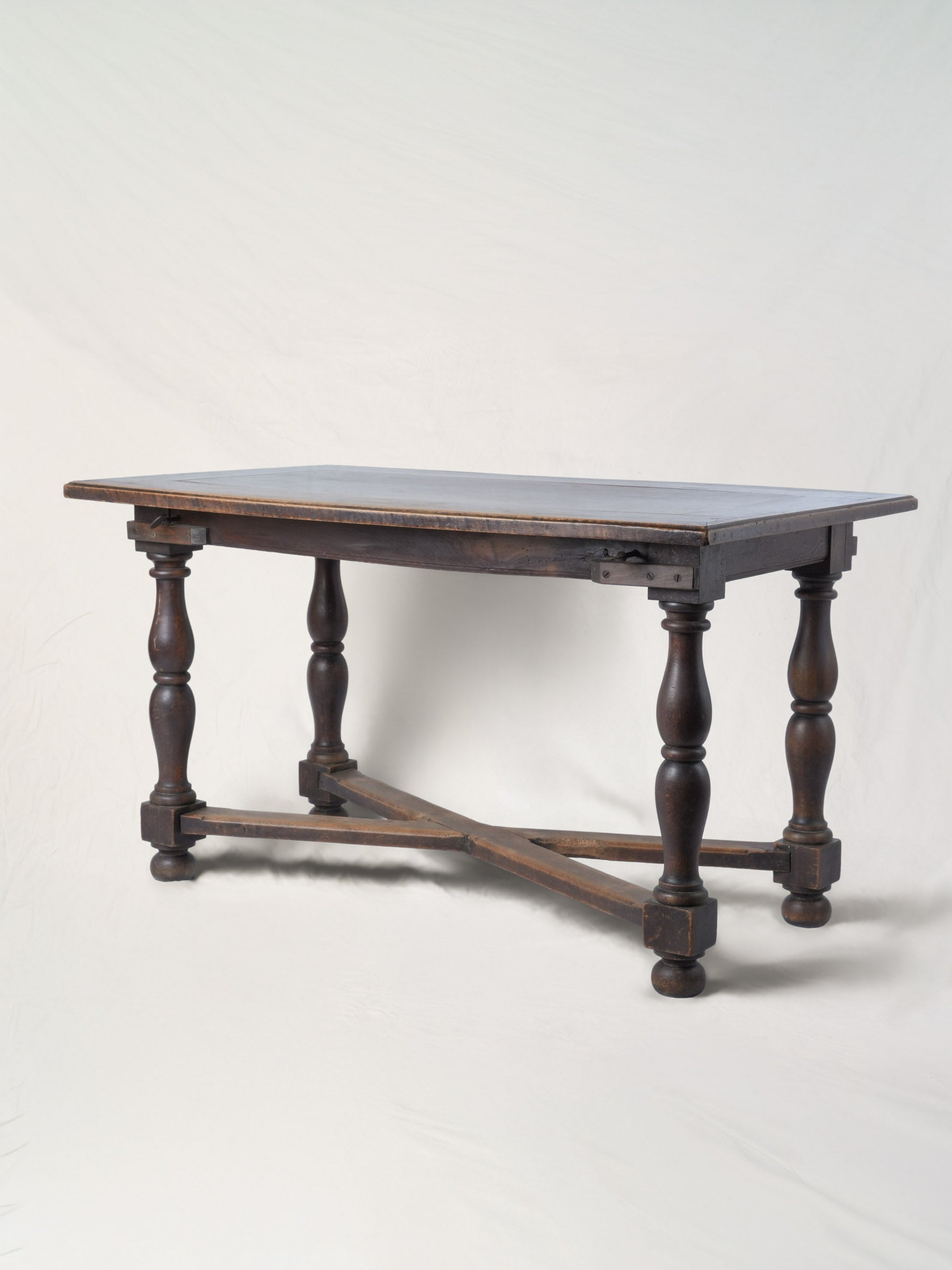 Early-20th-Century French Country Walnut Console Table - 51¼"