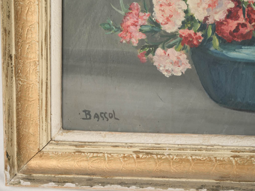 Mid-Century French Still Life of Radiant Carnations - 24¾" x 32¼"