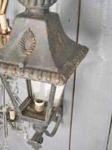 Traditional wrought iron lantern fixture