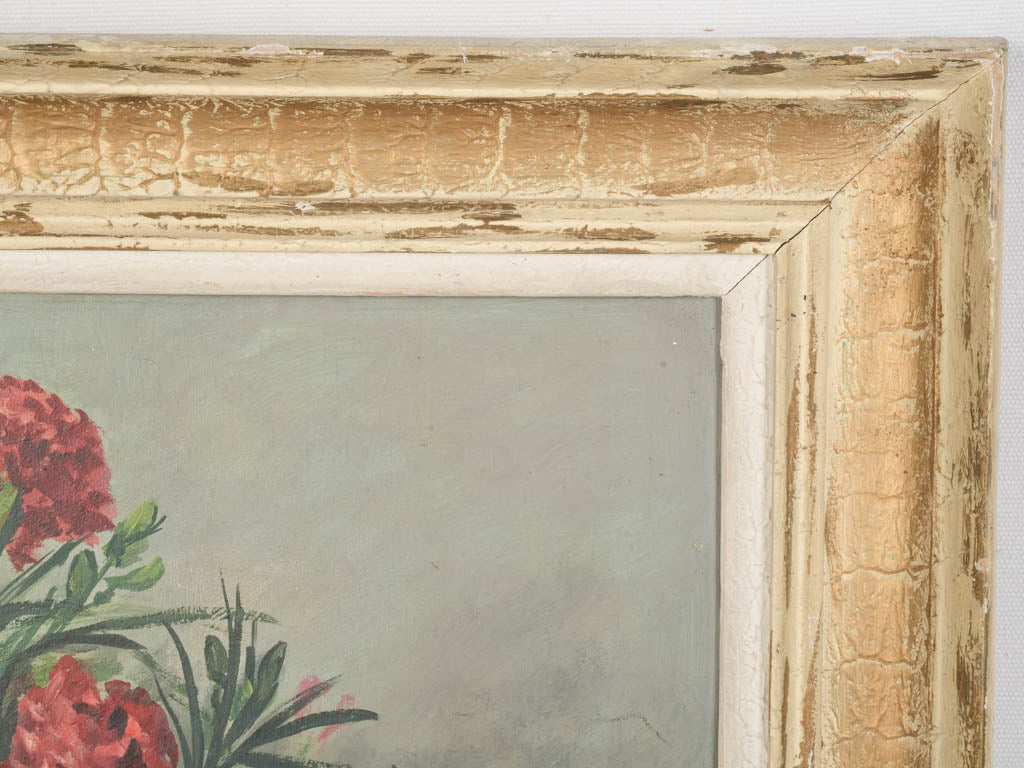 Mid-Century French Still Life of Radiant Carnations - 24¾" x 32¼"