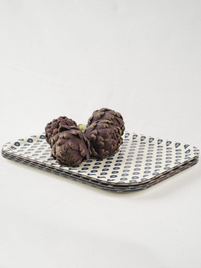 Rustic Olivades ikat serving platters