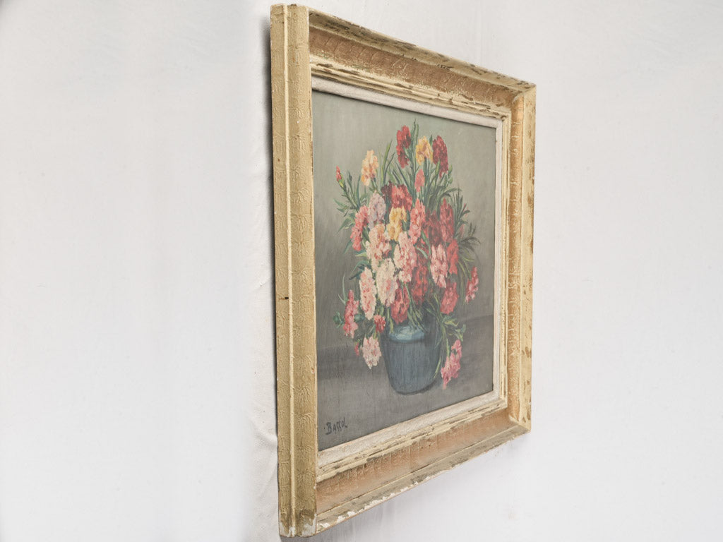 Mid-Century French Still Life of Radiant Carnations - 24¾" x 32¼"