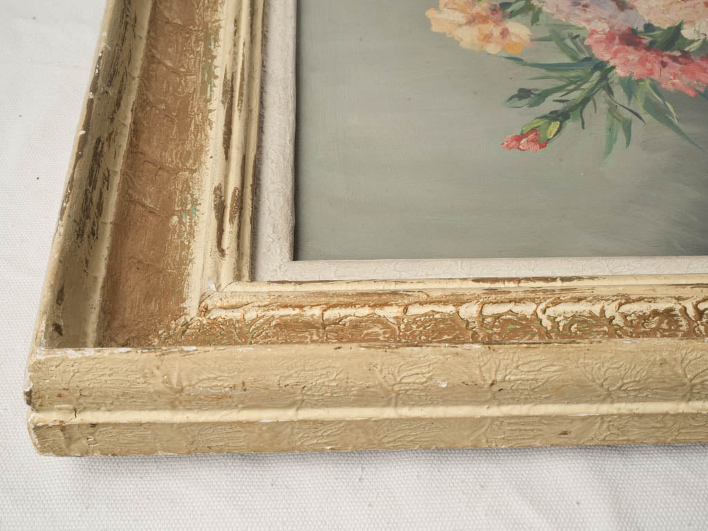 Mid-Century French Still Life of Radiant Carnations - 24¾" x 32¼"