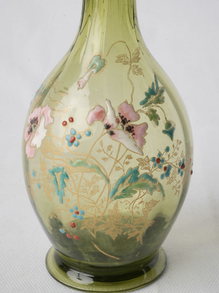 Handcrafted polychrome enamel carafe  