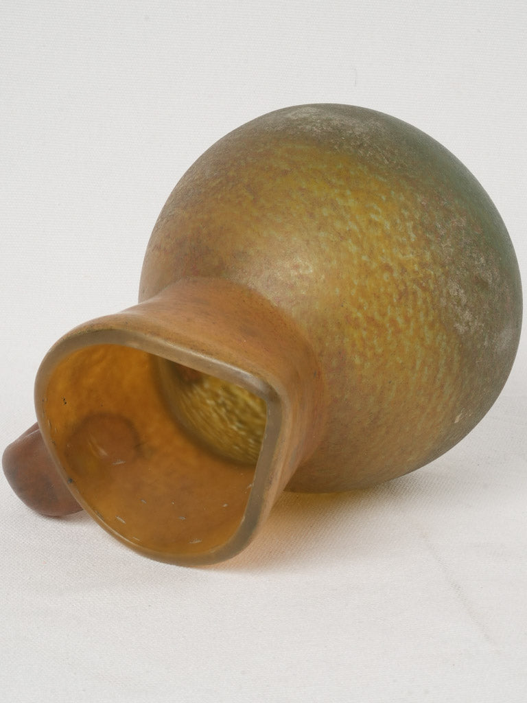 Textured surface glass pitcher