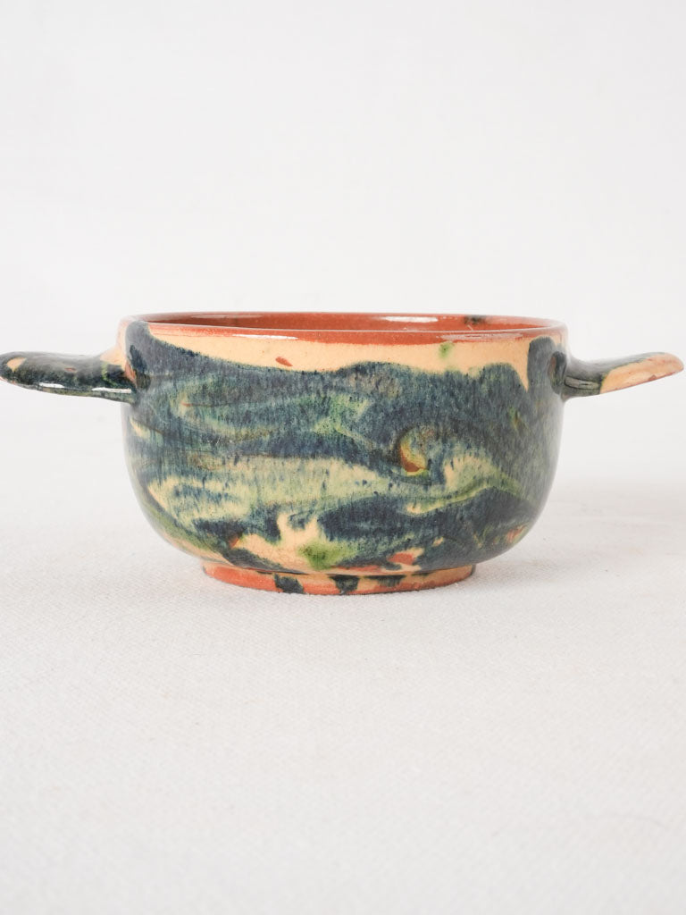 Coastal-inspired blue-green earthenware bowl